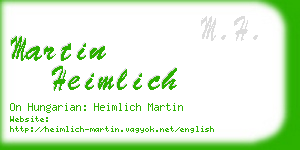 martin heimlich business card